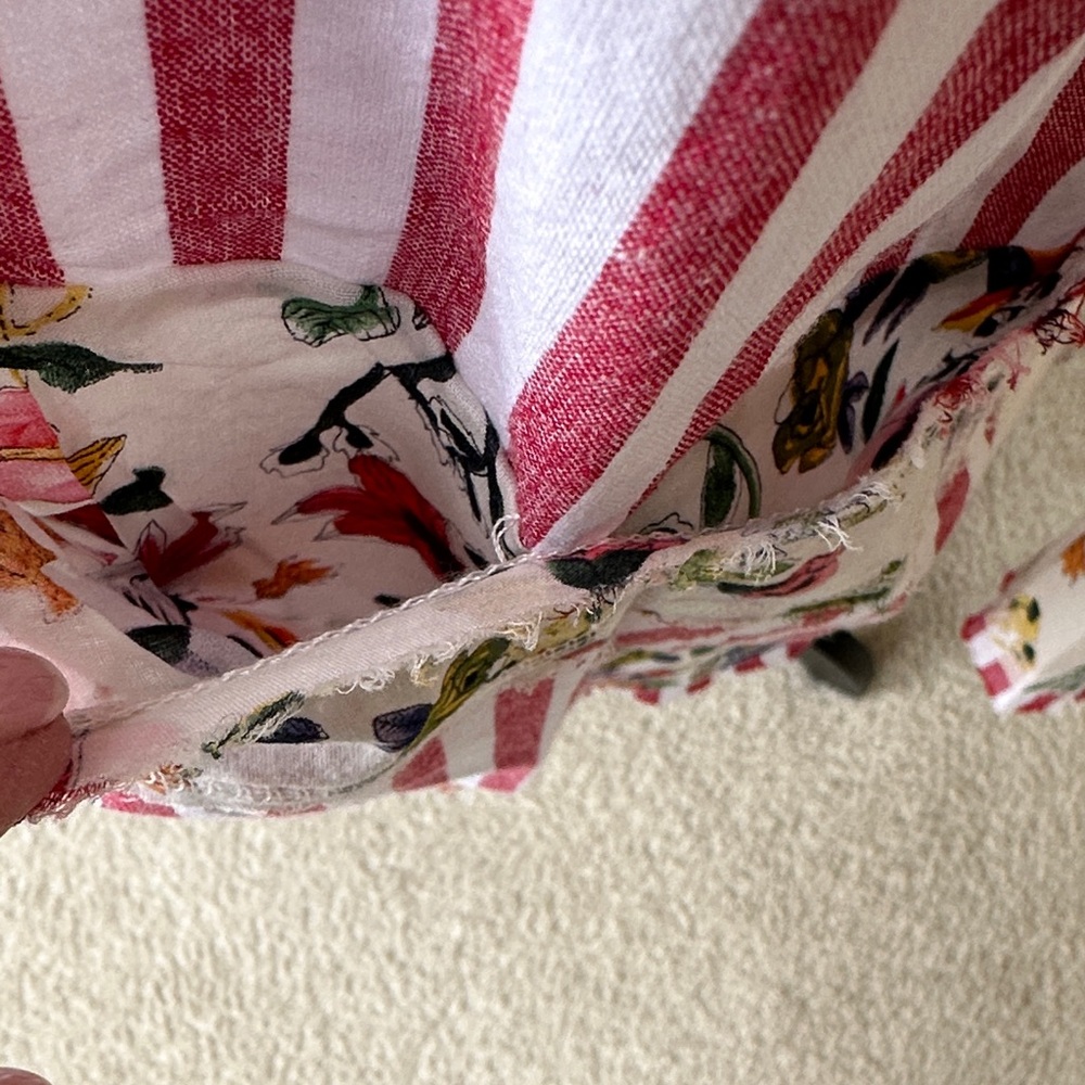 POL Red and White Striped Floral Cardigan NWOT - Picture 10 of 14